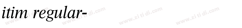 itim regular字体转换